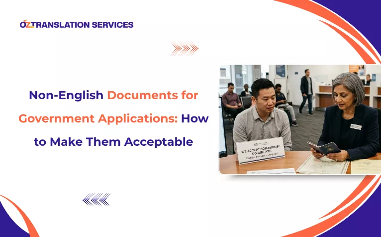 banner image with text Non-English Documents for Government Applications: How to Make Them Acceptable