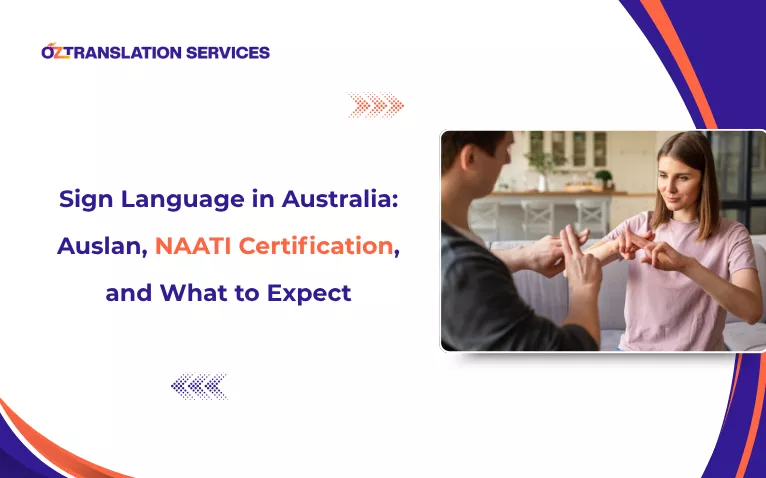 Sign language in Australia shown through an Auslan conversation between two people